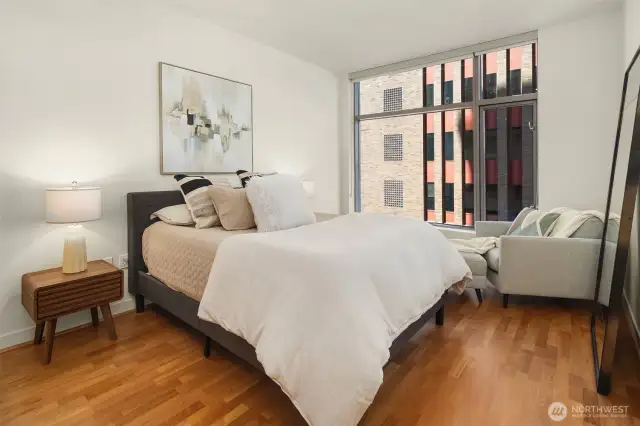Generously sized primary suite