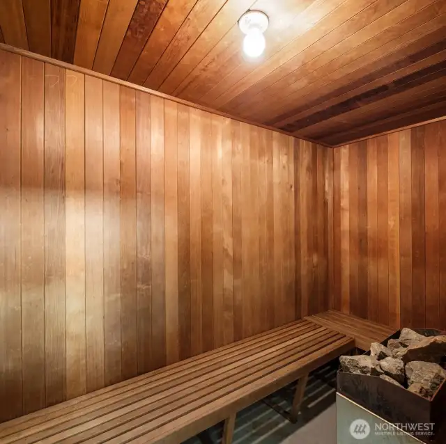 Community sauna. Time to relax and unwind!