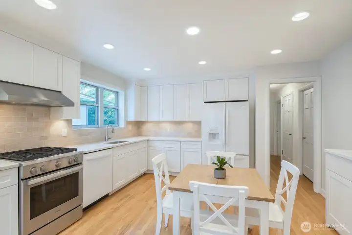 Transform this kitchen into a chef's dream. Bring your plans and restore the charm to this classic home. Photo is virtually staged and remodeled.