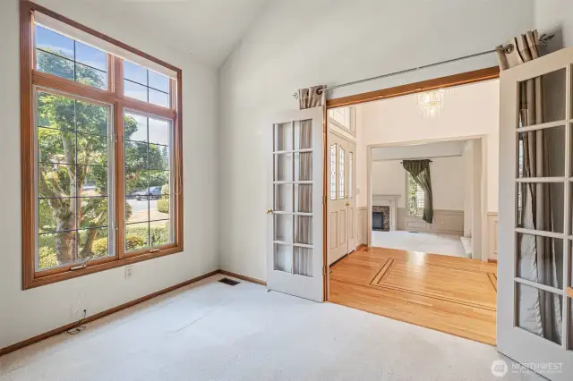 Spacious den/office off entry