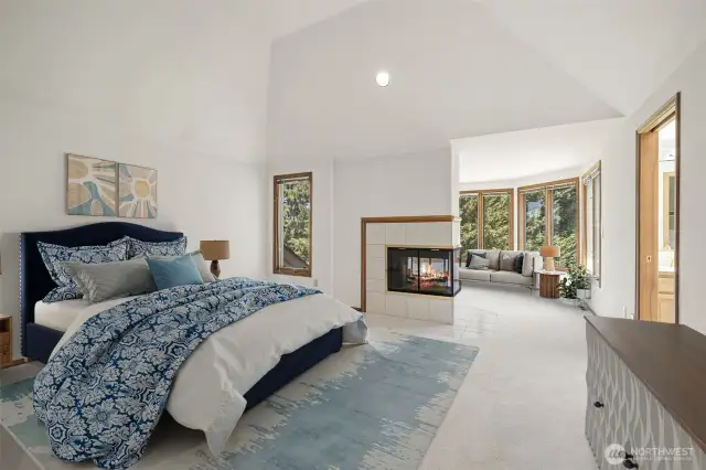 Virtually staged Primary bedroom