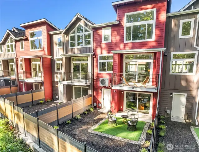 Fully fenced backyards.