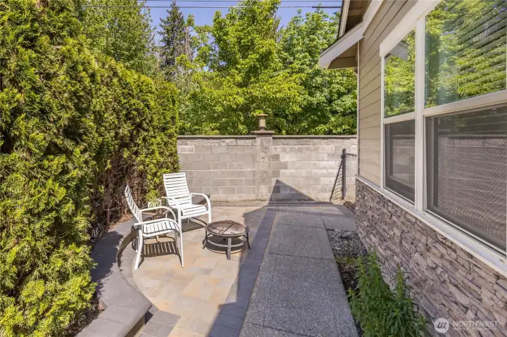 Front patio - Entrance to apartment is around the corner