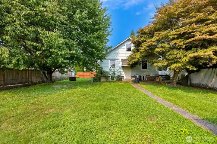 Backyard view of Back of Home