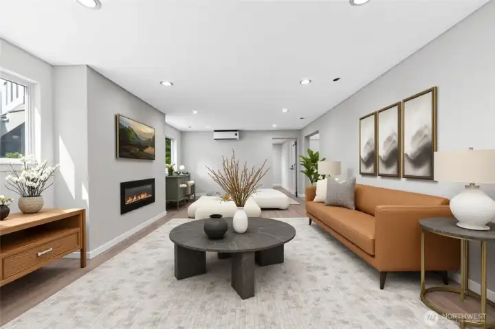 Lower Living room-virtual, & room for table
