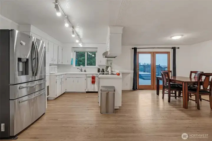 Stainless steel appliances highlight the kitchen and are all included in the sale of the home.