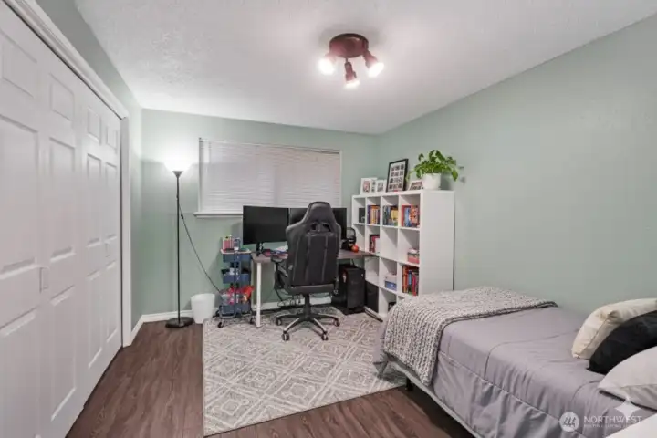 One of three bedrooms.