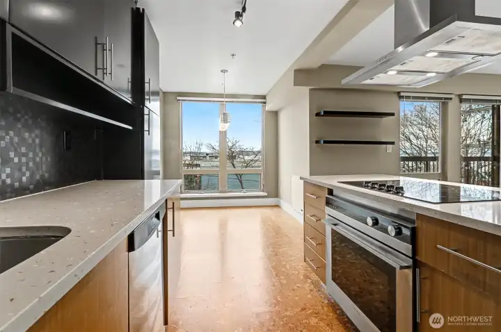 Kitchen Looking at Dining Area.