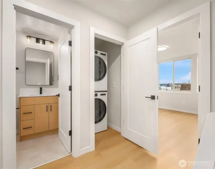 Third floor bathroom and laundry