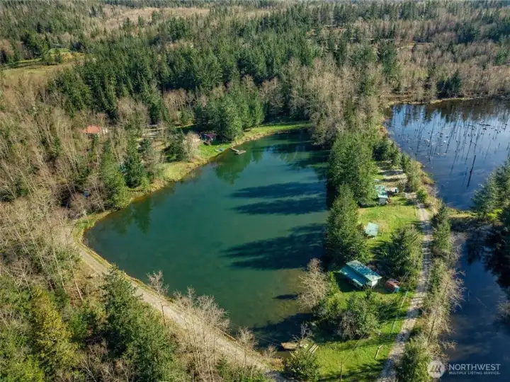 Overhead view of Lake Umek.