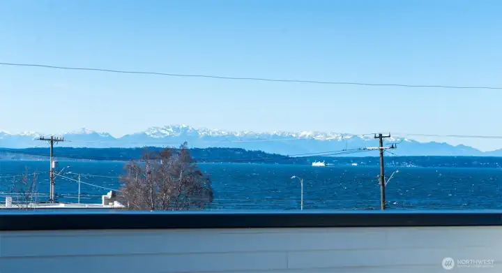 Look at this amazing view! Water, Mountains, Ferries and more!