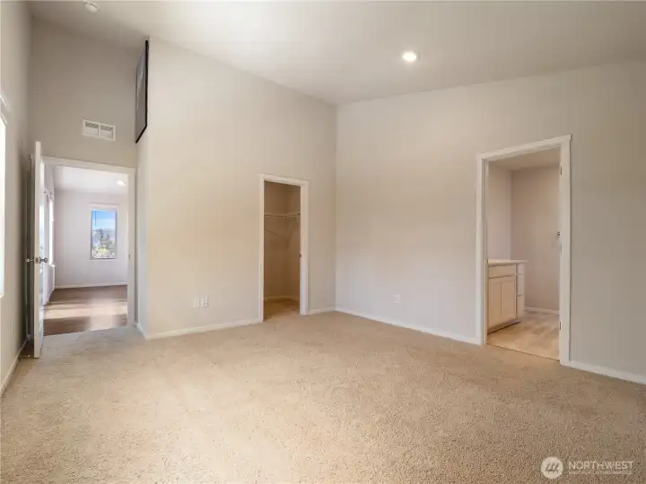 The seller finished space above this room that is perfect for extra storage or hide-a-way!