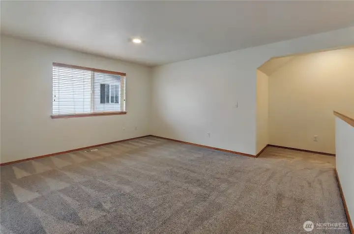 Don't miss peaking out this window at the top of the stairs - you can see Mt Rainier from here!