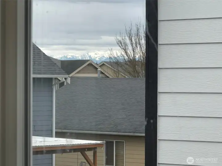 Even on a cloudy day, you can see how close the majestic moutain is.