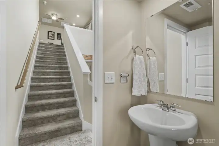 Stairway to second level living space.