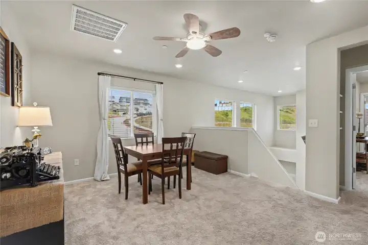 Bonus room/loft at the top of the stairs.