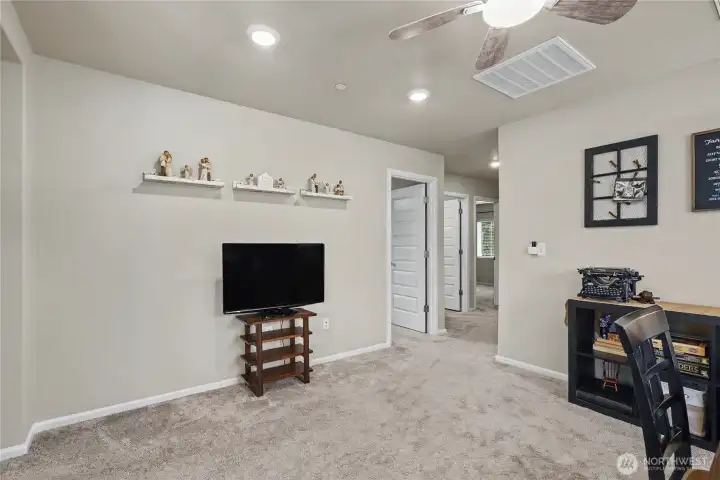Bedroom currently used as a sewing room.