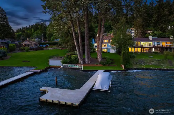 Expanded dock for relaxing and being close to the water.