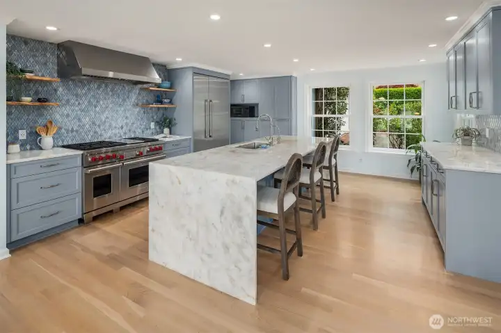an entertaining and chef's dream kitchen.