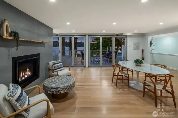 wonderful area off the kitchen for gathering and entertaining.