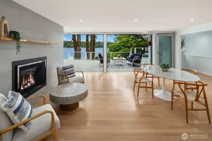Huge glass doors completely stack to offer the best view in town!
