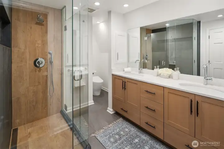 updated primary bathroom.