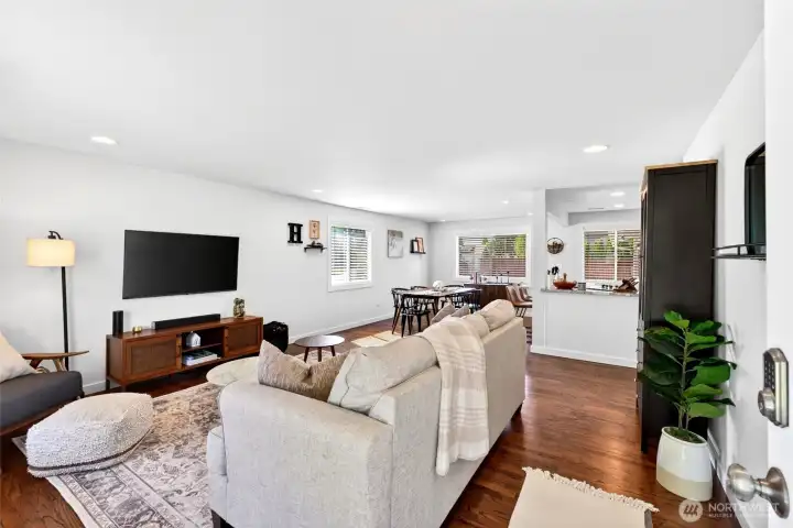 Front entry opens to living area.