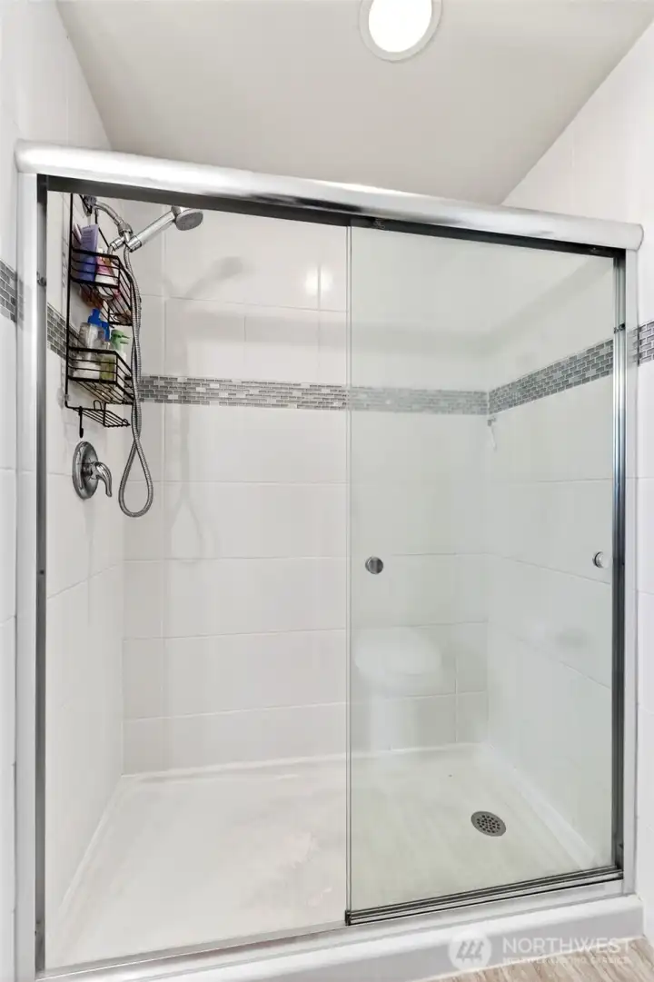 attached 3/4 bath off of Primary bedroom.