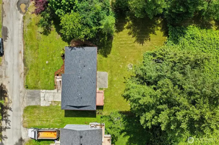 Aerial view of home - new roof Aerial view of home - new roof