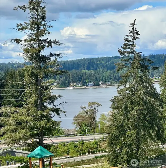 View of Liberty Bay from front covered porch