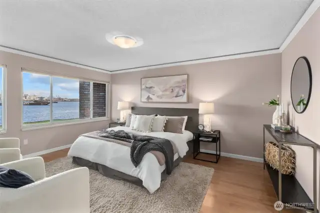 The primary bedroom features a walk-in closet.