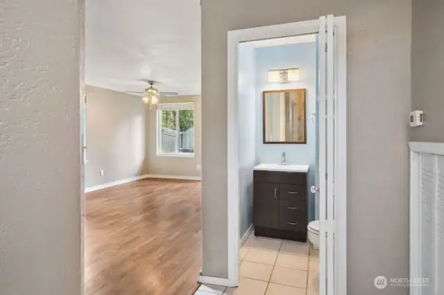 lower level 1/2 bathroom