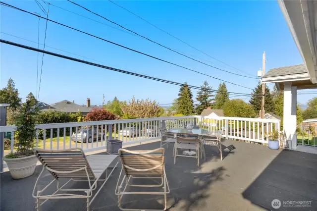 Generous deck with city views