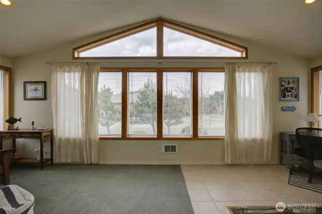 South facing window that let in the light.