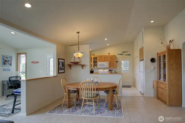The dining room.
