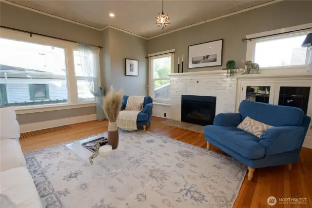 Large upgraded windows illuminate the space with natural light.