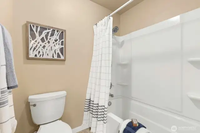 Private shower room for Jack and Jill bath.