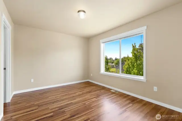 Bedroom 3 of 3 sits at back of house.