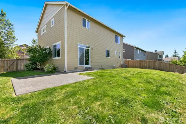 Spacious back yard with ample room to spread out and enjoy!