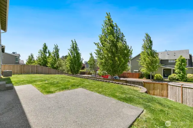 Lots of room to enjoy - and raised beds on lower level of yard (not photographed).