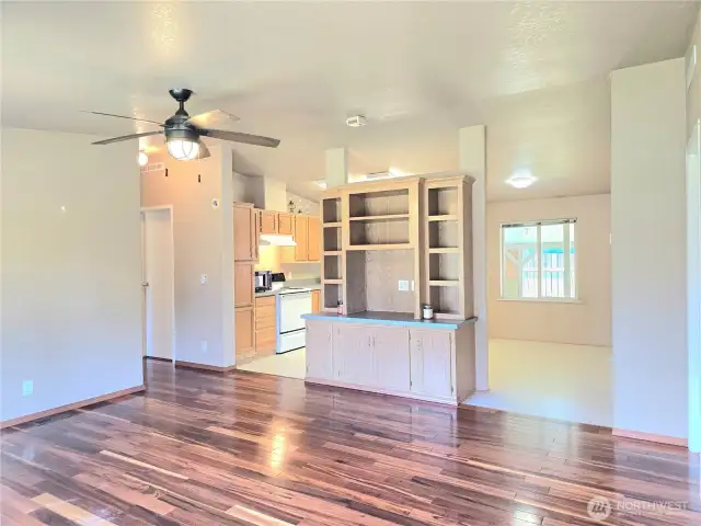 Living room to hall to 2nd & 3rd bedrooms