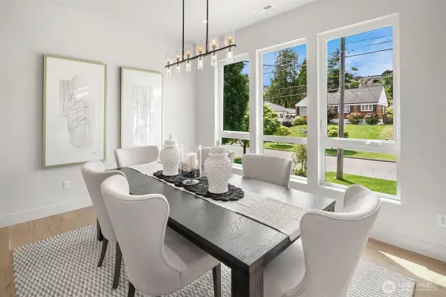 Another beautiful view of the dining room.