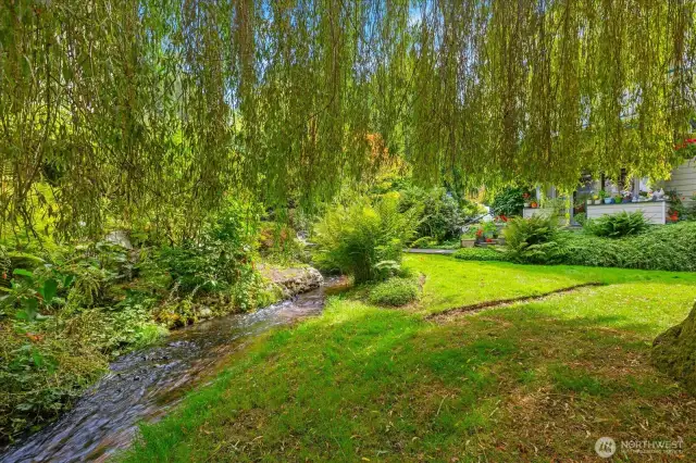 Shell Creek flowing through the grounds