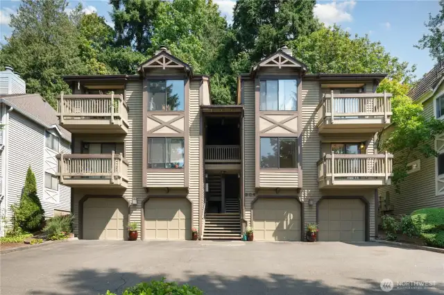 Unit perks include in-unit washer and dryer, garage parking, a private balcony, & nearly 500 cubic feet of secured storage—delivering both comfort and convenience for tenants
