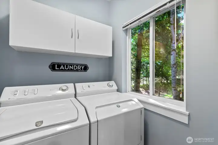 Main level bright laundry room