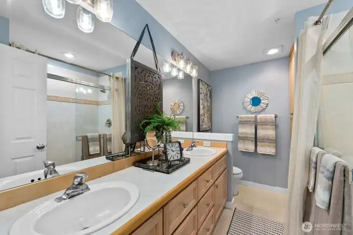 Spa-inspired ensuite with ample storage