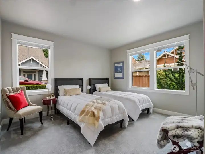 Your guests may never leave when they see this cozy guest room.