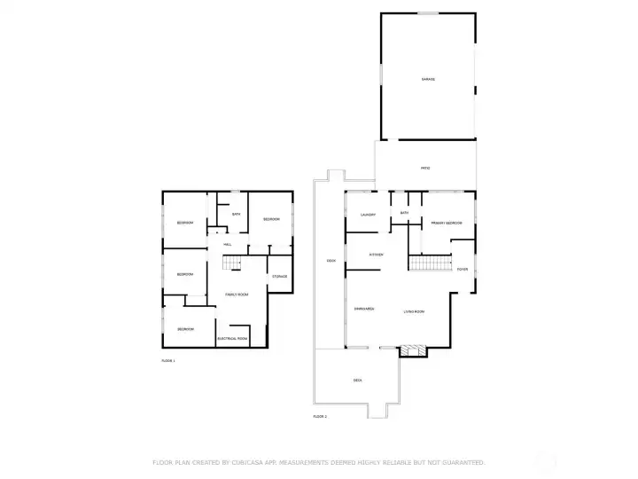 Plan your next move with ease with this floorplan. Note the added bedroom (not shown in photos) completes this five-bedroom home. Now let's head outside to explore!