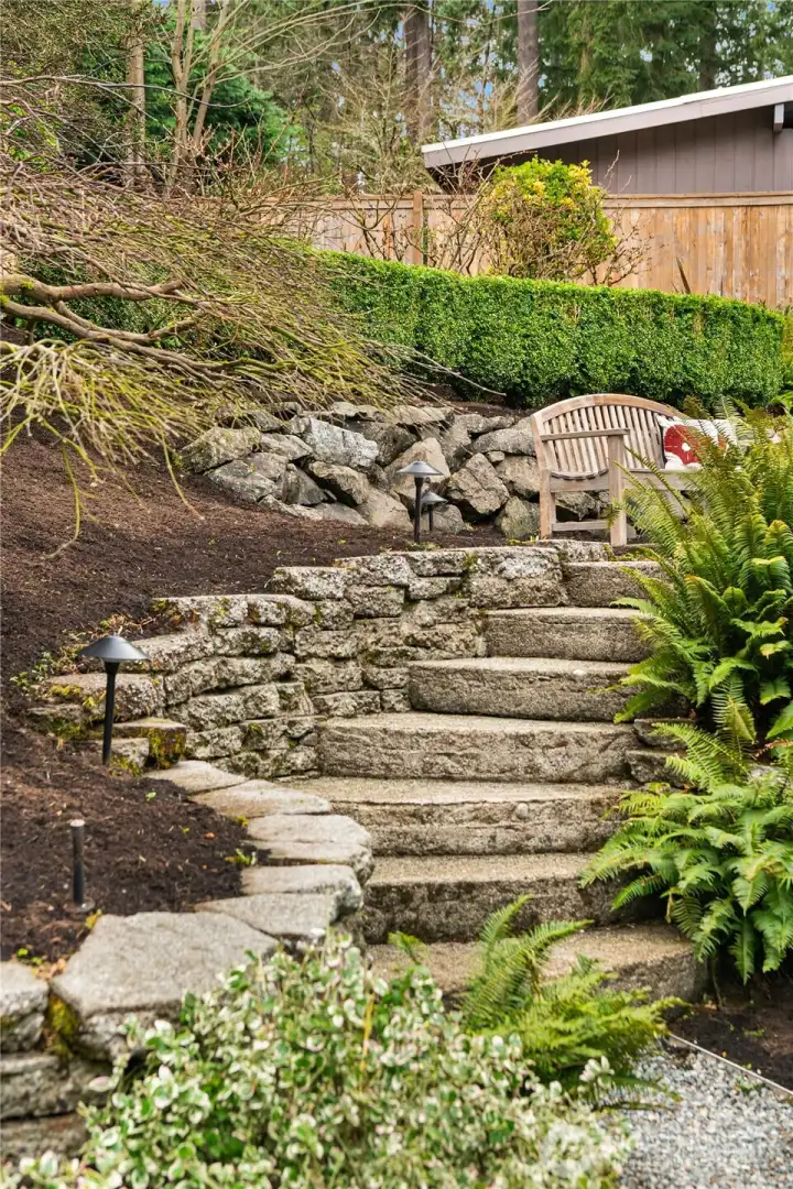 Beautiful hardscape throughout