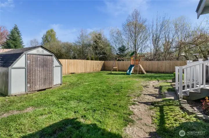 1 of 2 sheds in backyard for more storage.